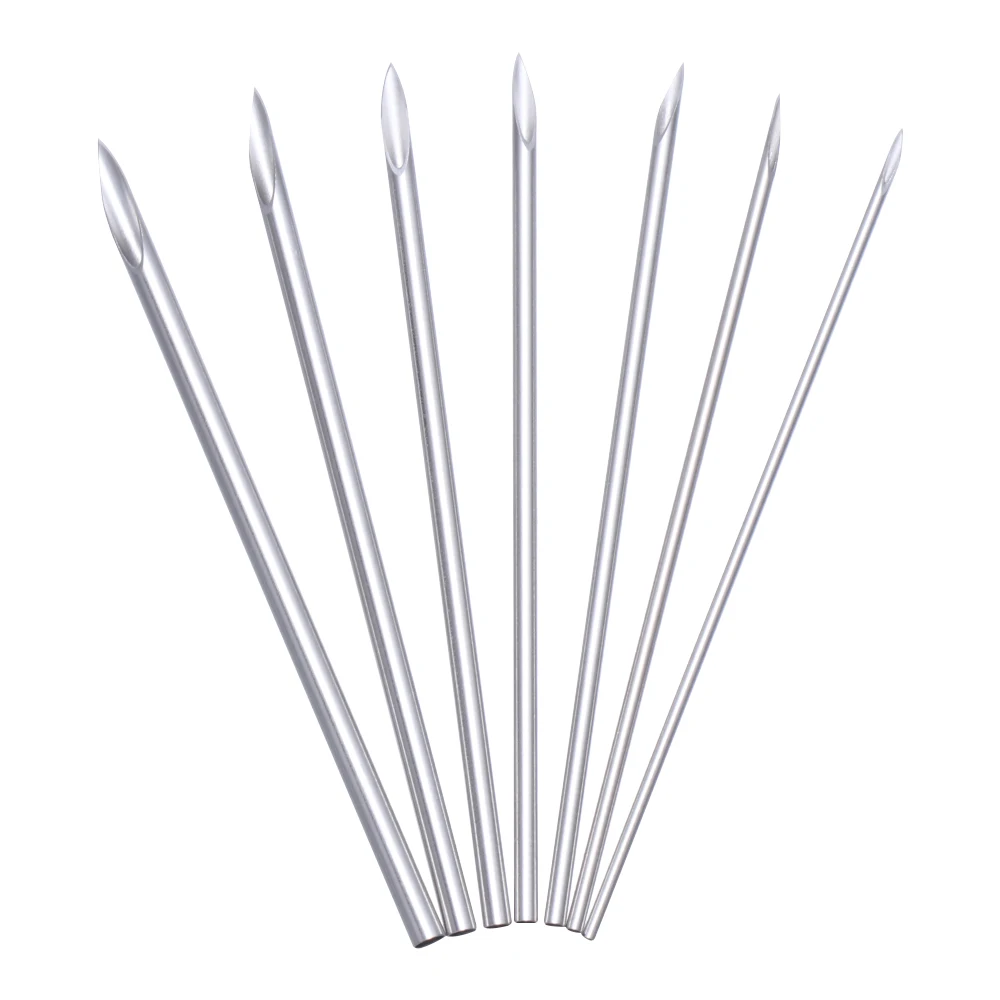 10PC 316L Surgical Steel Tool Disposable Sterile Body Piercing Needles Medical Needle for Navel Stud Nipple Ear Nose Tongue Lip