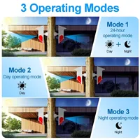 Solar Sound Light Alarm Wireless PIR Motion Sensor, Outdoor Battery 120dB Siren Sound Alert Flash Strobe Security Alarm System