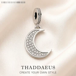 Protective Moon Charm Pendant Spring 925 Sterling Silver Gift For Women Jewelry