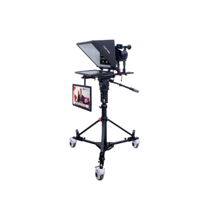 TS240 teleprompter 24 inch single monitor studio autocue tripod wireless remoter for all camera adjustable holder mount