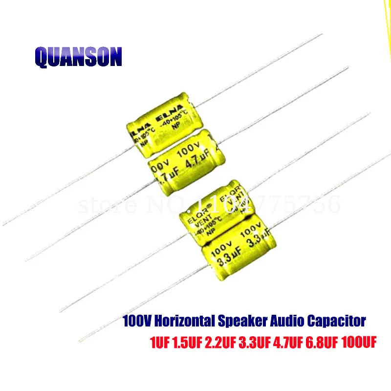 10 قطعة 100 فولت المتكلم الأفقي مكثف الصوت غير قطبية مقسم التردد كروس البولي بروبلين 1 فائق التوهج 1.5 فائق التوهج 2.2 فائق التوهج 3.3 فائق التوهج 4.7 فائق التوهج