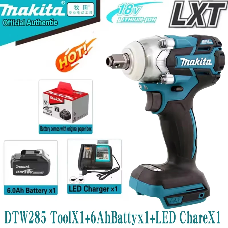 

Makita Tools Impact Wrench Machine Brushless Cordless Electric Wrench Power Tools Rechargeable for Makita 18V DTW285