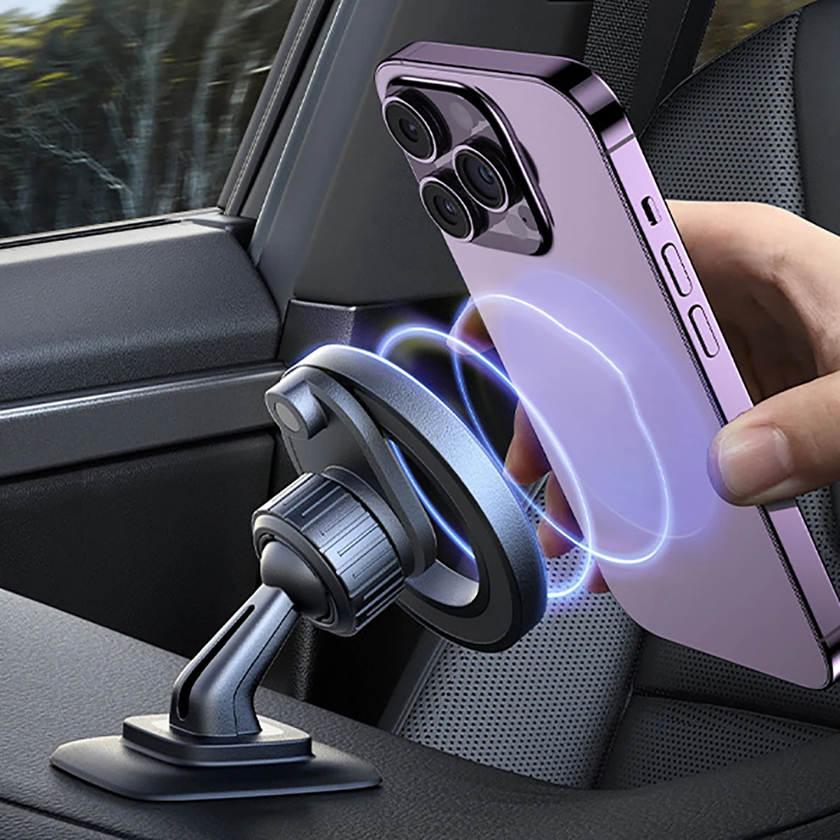 Supporto per cellulare con rotazione a 360 ° supporto magnetico per telefono da auto per iPhone 15 Pro Plus Max 14 13 12 Mini accessori MagSafe