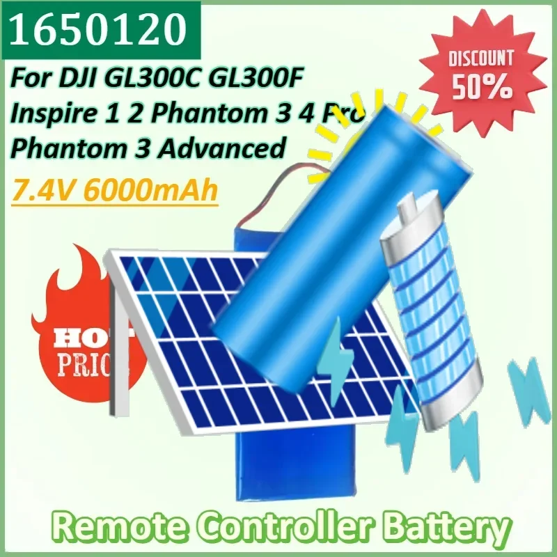 

1650120 7.4V 6000mAh Battery for DJI GL300C GL300F Inspire 1 2 Phantom 3 4 Pro Phantom 3 Advanced Remote Controller Batteries