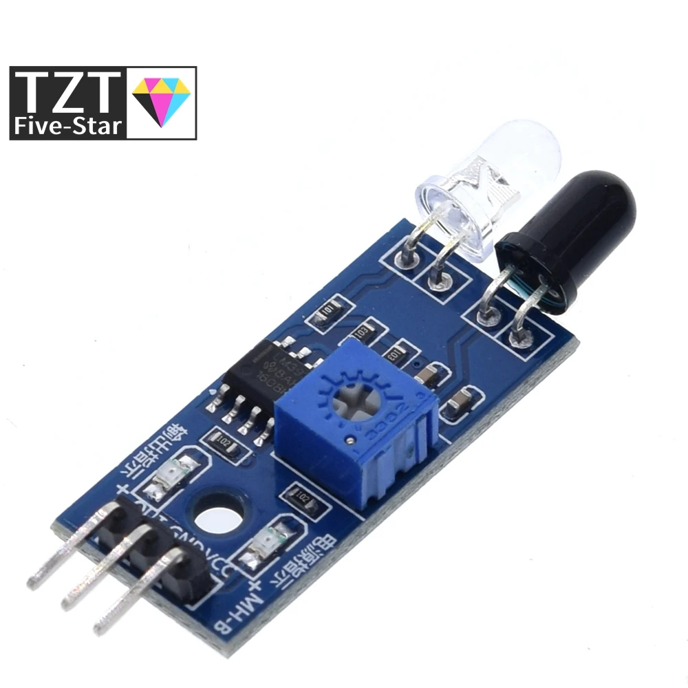 Picture 6: TZT Smart Electronics Smart Car Robot Reflective Photoelectric 3pin IR Obstacle Avoidance Detection Module For Arduino DIY KIT