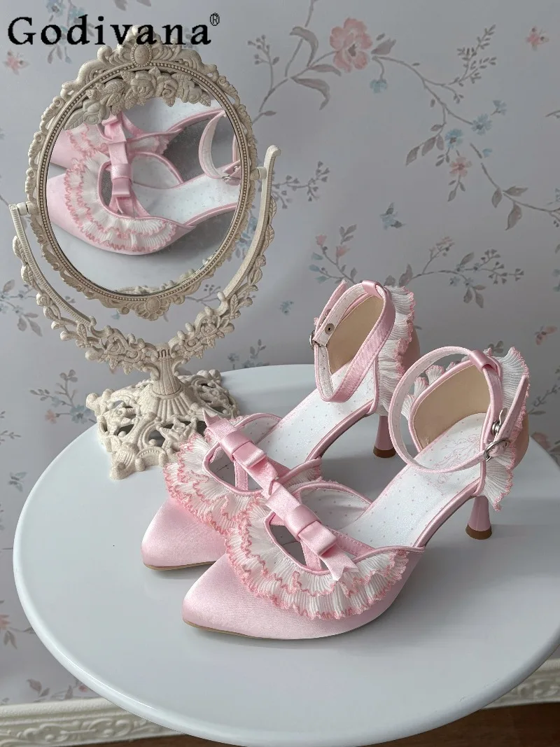 

Japanese Original Elegant Cla Series Lolita High Heels 2026 New Pointed Thin Heel Shallow Mouth Women's Single Shoes