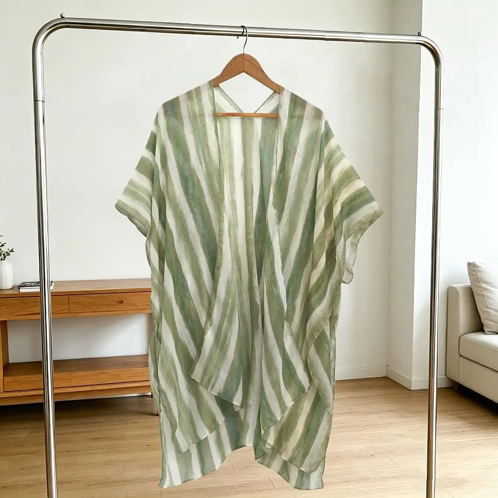 Polyester Beach Cover Up Light Thin Fabric Loose Oversize Bikini Cardigan Sun Block Breathable Sun Protection Shawl Seaside