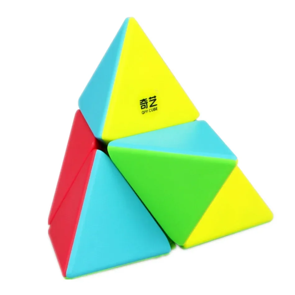 QIYI Alien Pyramid Cube Stickerless Magic Cubes Professional 2x2x2 Puzzle Speed Cube Educational Toys for Children