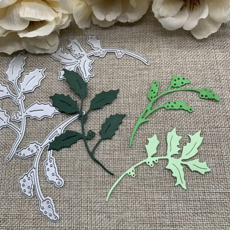 3Pcs Leaves branches Metal Cutting Dies Stencils For DIY Scrapbooking Decorative Handcraft Die Cutting Template Mold