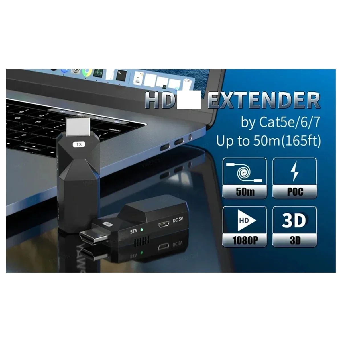 Transmisor de audio y vídeo inalámbrico compatible con 50M 1080P 60Hz actualizado