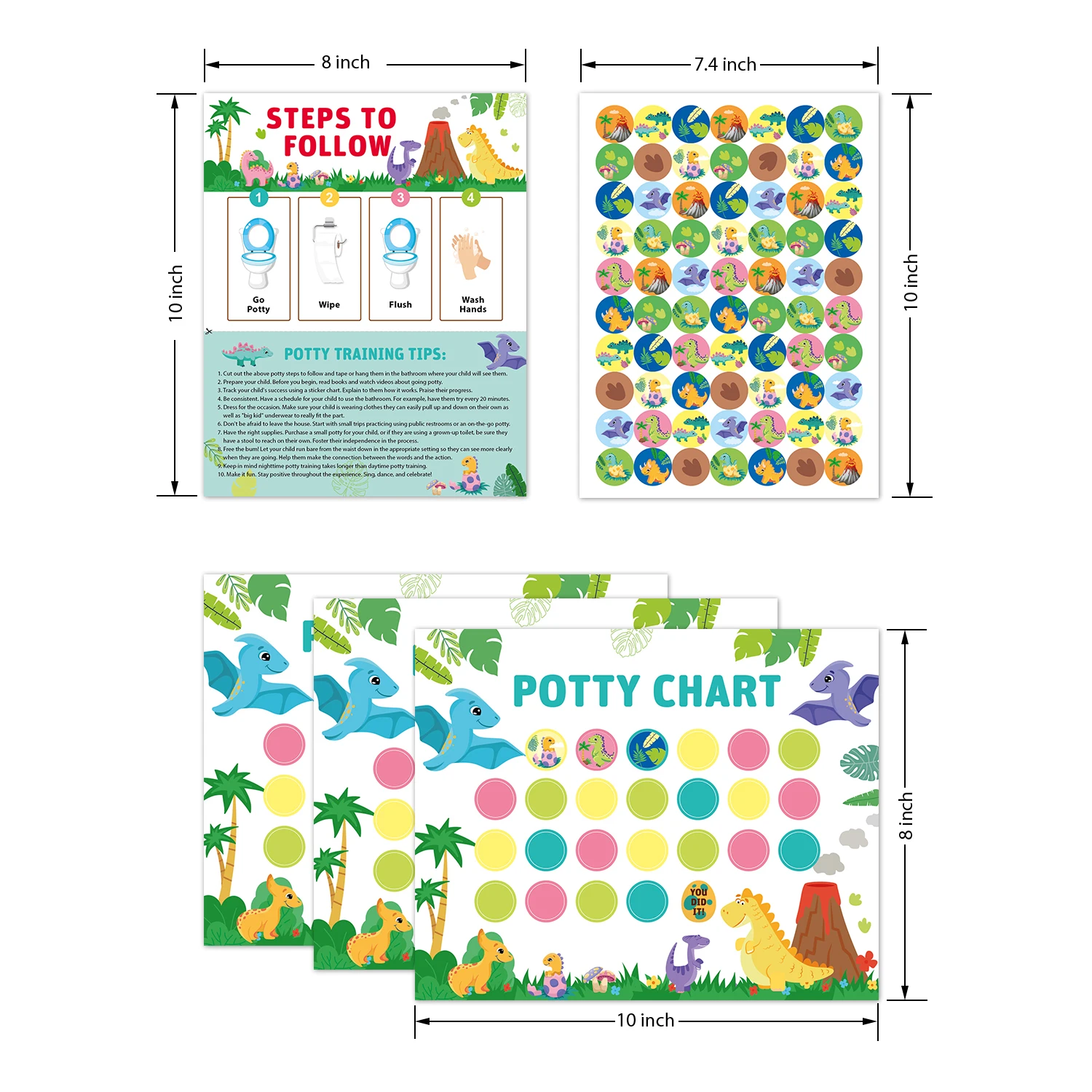 280Pcs Reward Stickers Toilet Habits Potty Training Sticker Chart Matching Wall Hang Montessori Early Education for Kids Gifts