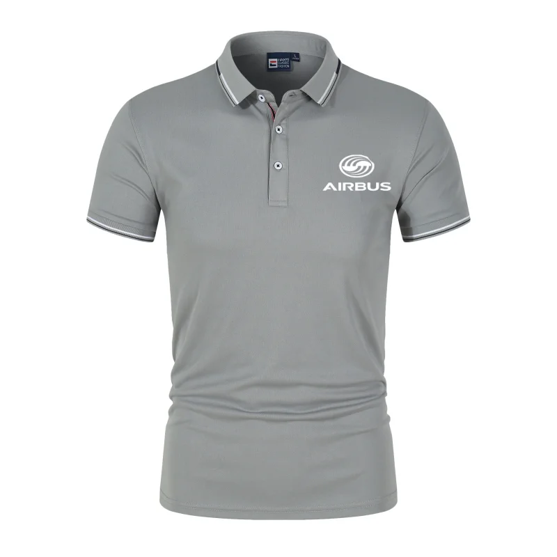 

Polo Shirt AIRBUS AVIATION Flight Lapel TShirts Airbusfan A320 Man POLOS Tee Spring Summer Mesh Cotton Short Sleeve Mens Tops
