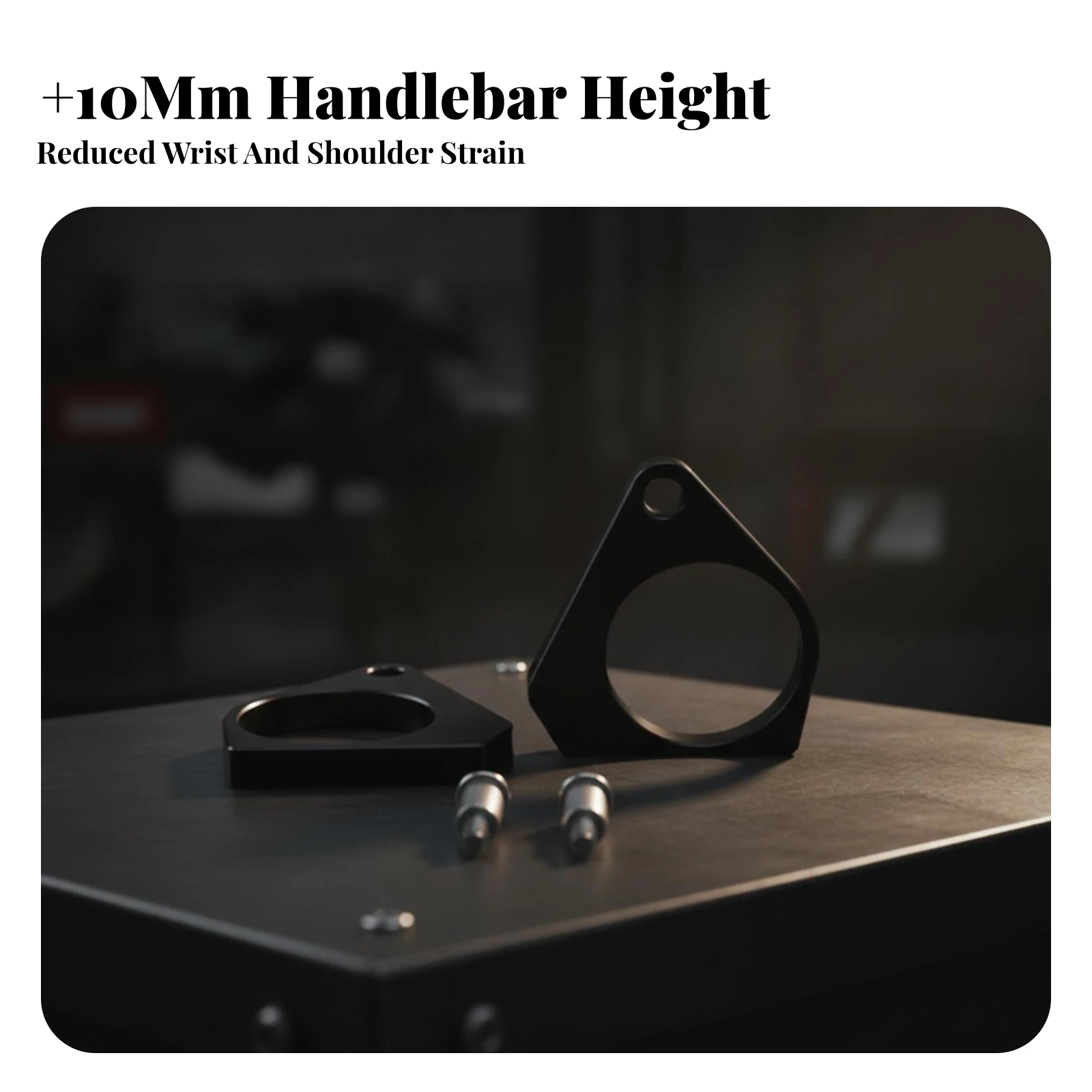 Handlebar Riser Spacers Aftermarket Handlebar Riser Spacer Aluminium 10mm for Motorcycle Riders, Sport-Touring, Garage Builds