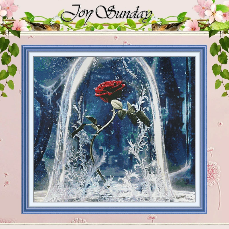 

Красная роза в стеклянном корпусе. Узоры. Набор для вышивки крестом. DIY 11CT 14CT 16CT. Штампованный DMC. Набор для вышивки крестом. Вышивка. Рукоделие.