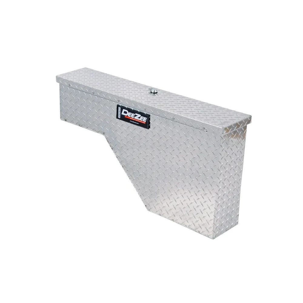 

Aluminum Tool Box Truck Wheel Well Lockable Lift-Up Lid Sturdy Design Adjustable Features Diamond Tread Compatible with Driver's