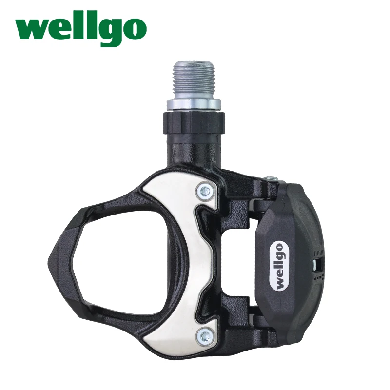 Wellgo Original R302 Aluminium Alloy Cr-Mo Self-Locking Road MTB Bike Cycling Bearing Pedals with 6 Degrees Cleat Bicycle Parts