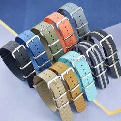 Braided Nylon Strap 22mm 18mm 20mm for Samsung Watch 6/5/4/3 Black Green For Military Ballistic Fabric Men WatchBand Accessories