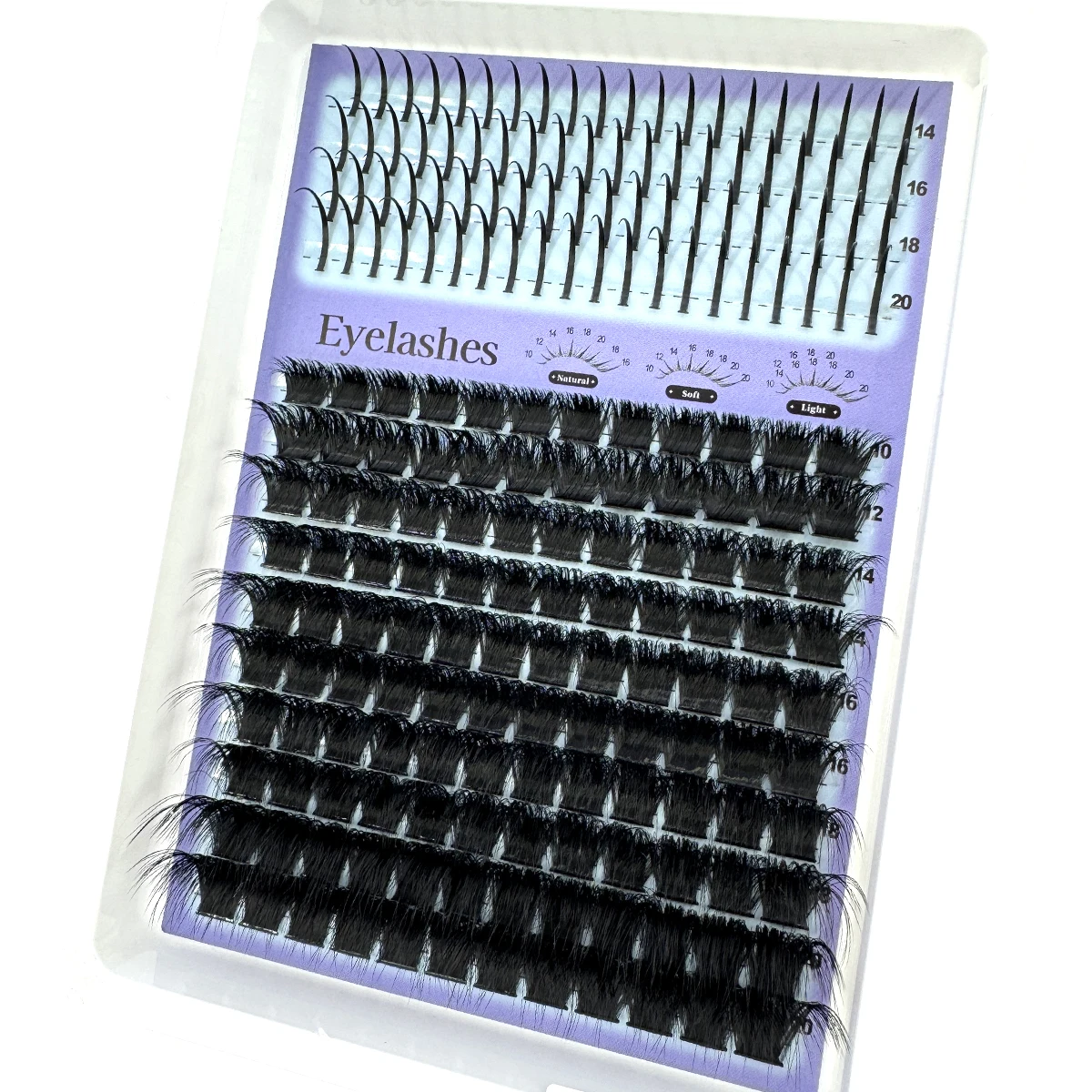 14 Reihen Spikes + 60D-200D Wimperncluster Wispy Manga Lashes Cluster Verlängerung Einzigartige stachelige Cluster Anime Individuals Feenwimpern – Detail 6