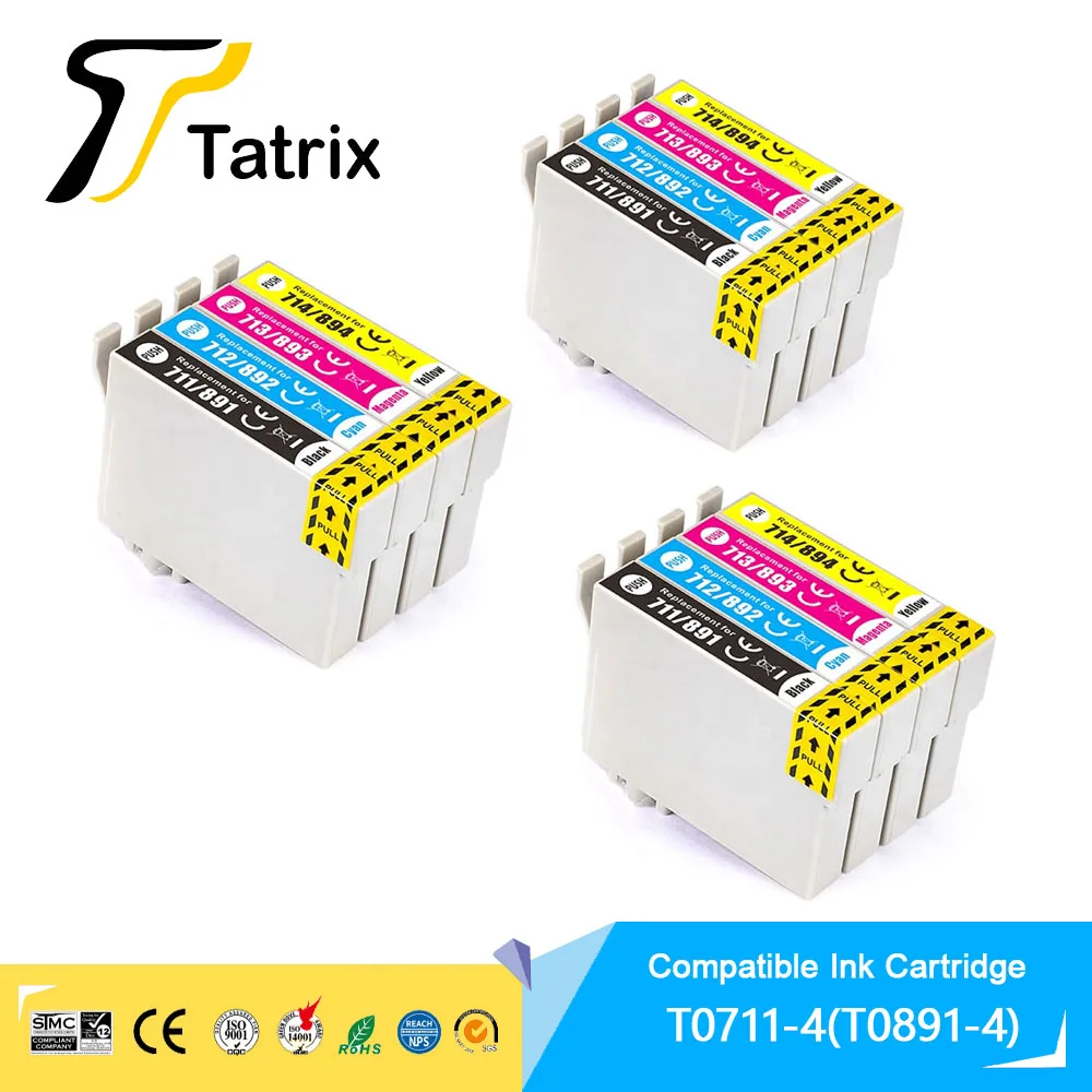 

Tatrix T0711 T0715 Совместимый картридж для принтера Epson Stylus D78/D92/D120/DX4000/DX4050/DX4400/DX4450/DX5000/DX5050