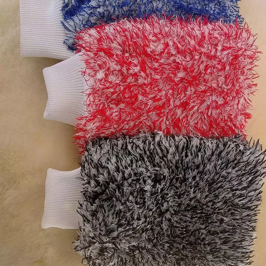 

Car Maximum Mitt High Density Auto Wash Cloth Ultra Super Absorbancy Car Sponge Plush Glove Microfiber Cleaning Towel