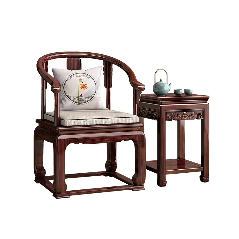 Madera de rama agria, nuevo estilo chino, madera maciza, silla Tai shi, ocio, negociación, silla de mesa de té, antigua