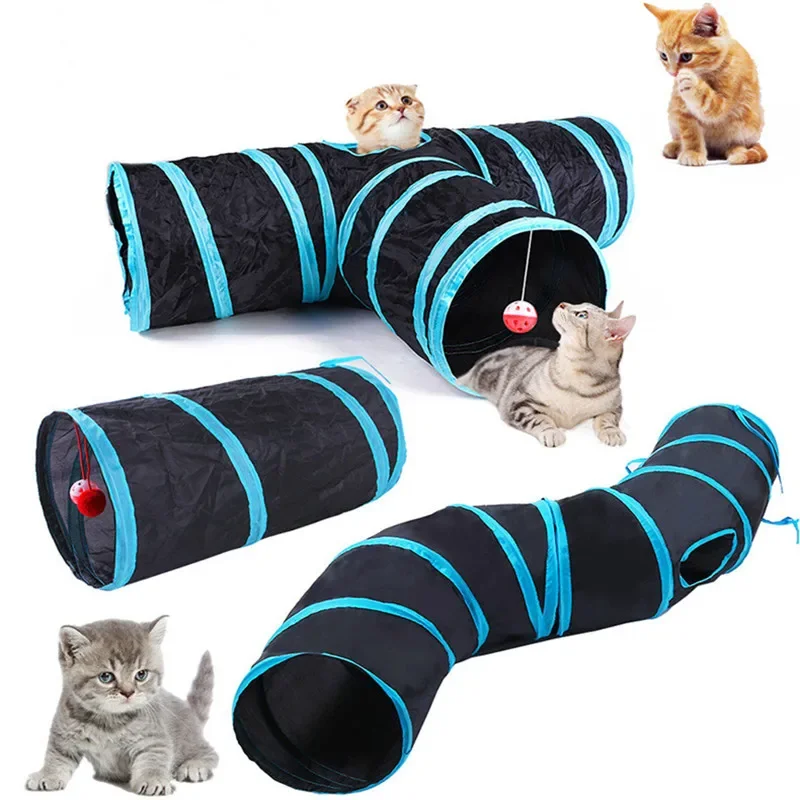 

Funny Cat Tunnel Pet Supplies S T Pass Play Tunnel Foldable Cat Tunnel Toy Breathable Drill Barrel for Indoor loud paper