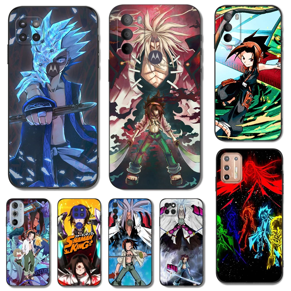 Черный чехол из ТПУ для Motorola Edge 20 Lite Pro 2021 S Moto E20 E30 E40 E7 4G 5G Plus Shaman King