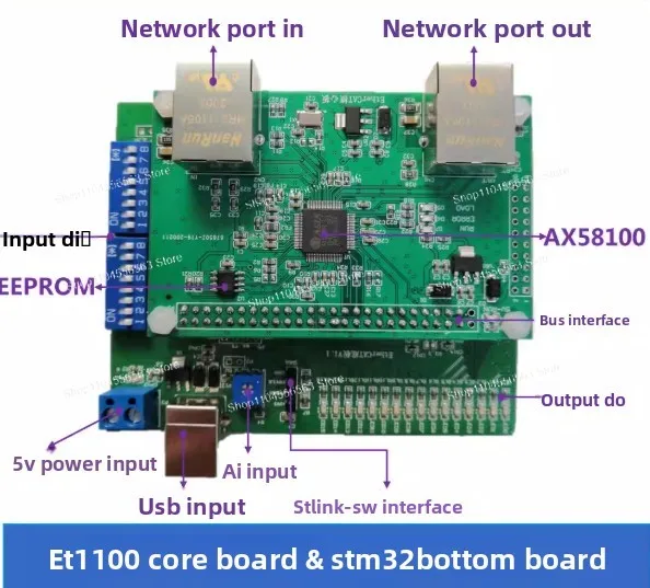 EtherCAT STM32 Dev Board - with ET1100/AX58100/LAN9252, CAN & RS485 Interfaces