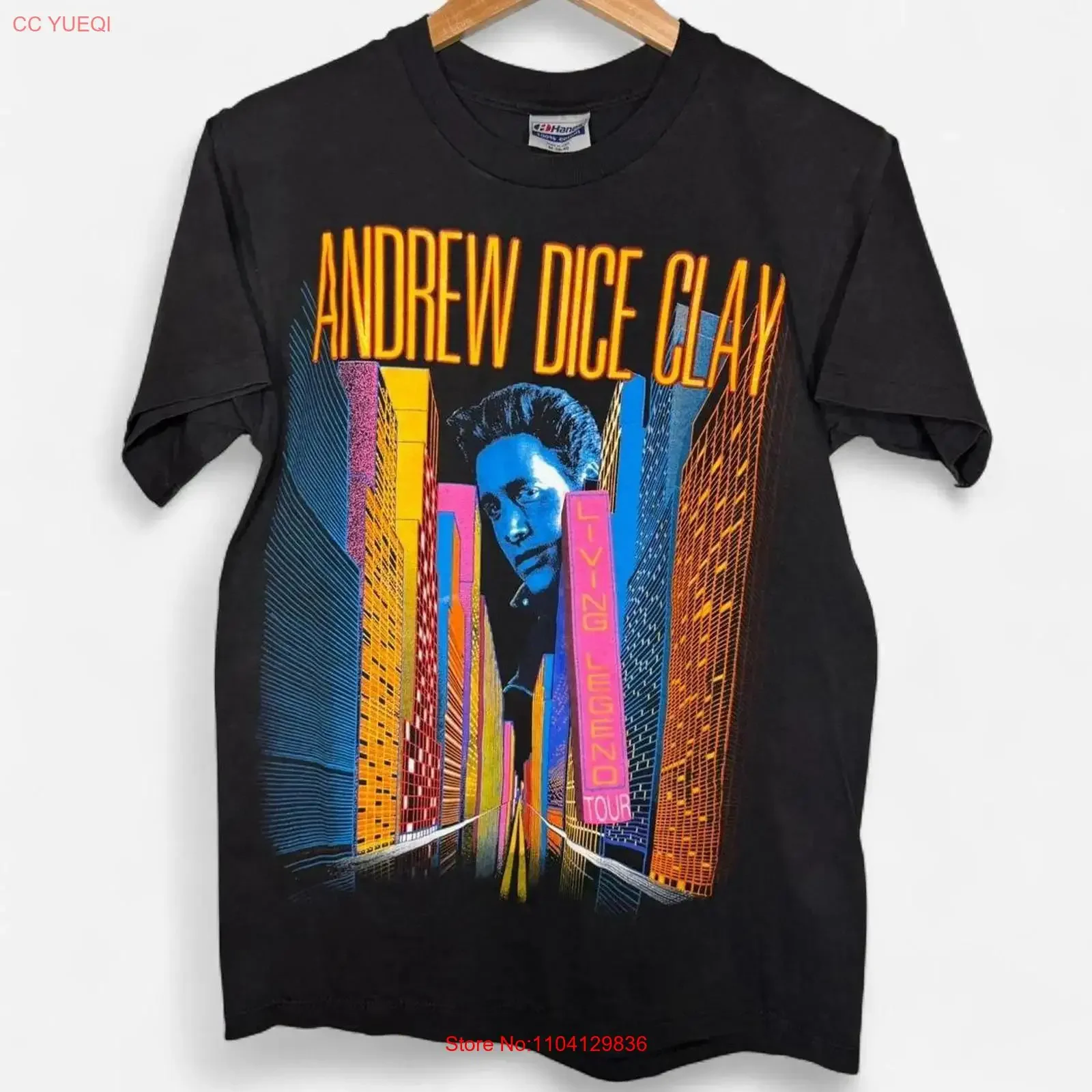 Vintage 1990s Medium Andrew Dice Clay Stand Up Comedy Tour T Shirt vintage Washed homme Casual Slightly Breathable Soft