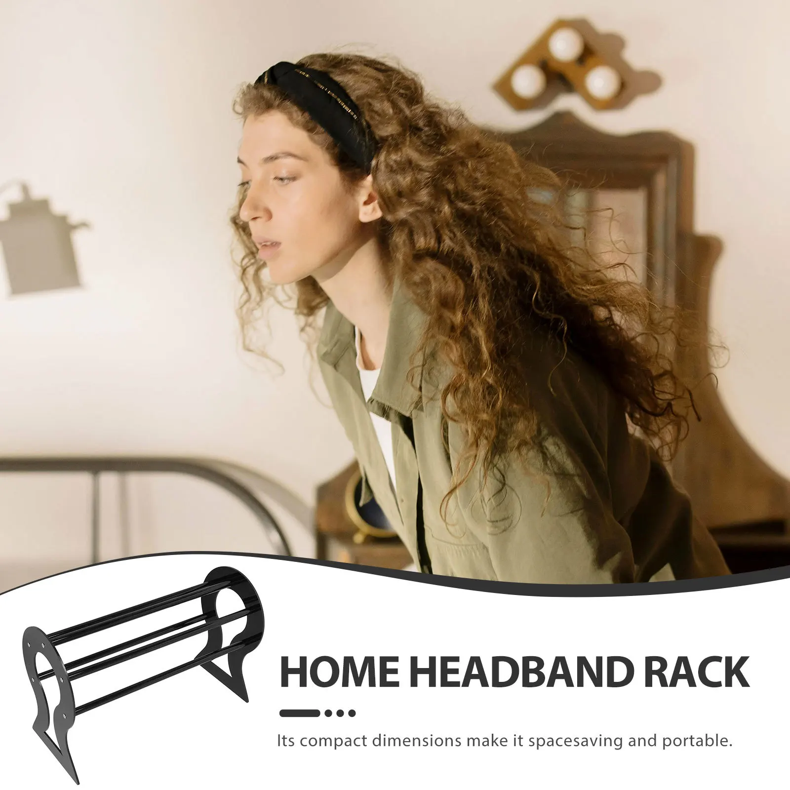 Multifunctional Acrylic Headband Holder Organizer Claw Clip Storage Display Stand for Women Girls Vanity Dresser