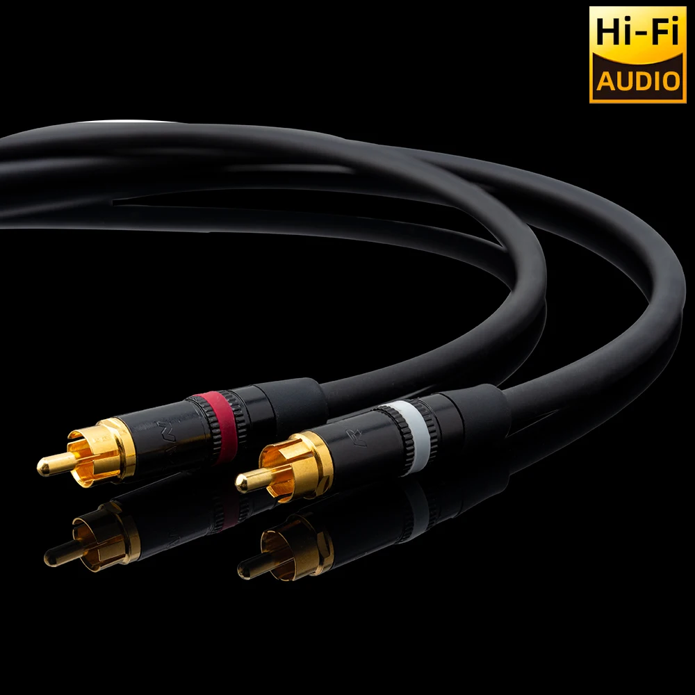 ▲ Japoński kabel koncentryczny Mogami 2964 75 Ohm z wtyczką RCA, OFC, podwójnie ekranowany, Hi-Fi, linia audio Spdif do telewizora, DAC, wzmacniacza, głośnika — zdjęcie produktu 3