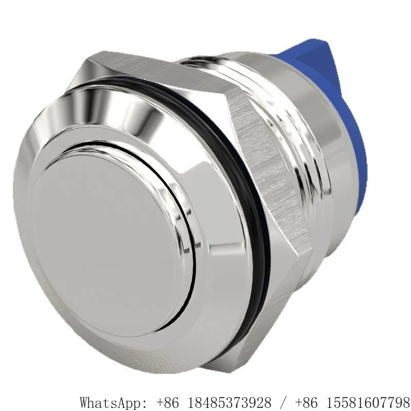 12/16/19/22mm Metal Momentary Push Button IP65 Waterproof NO Normally Open Screw Terminal High Round Start Switch
