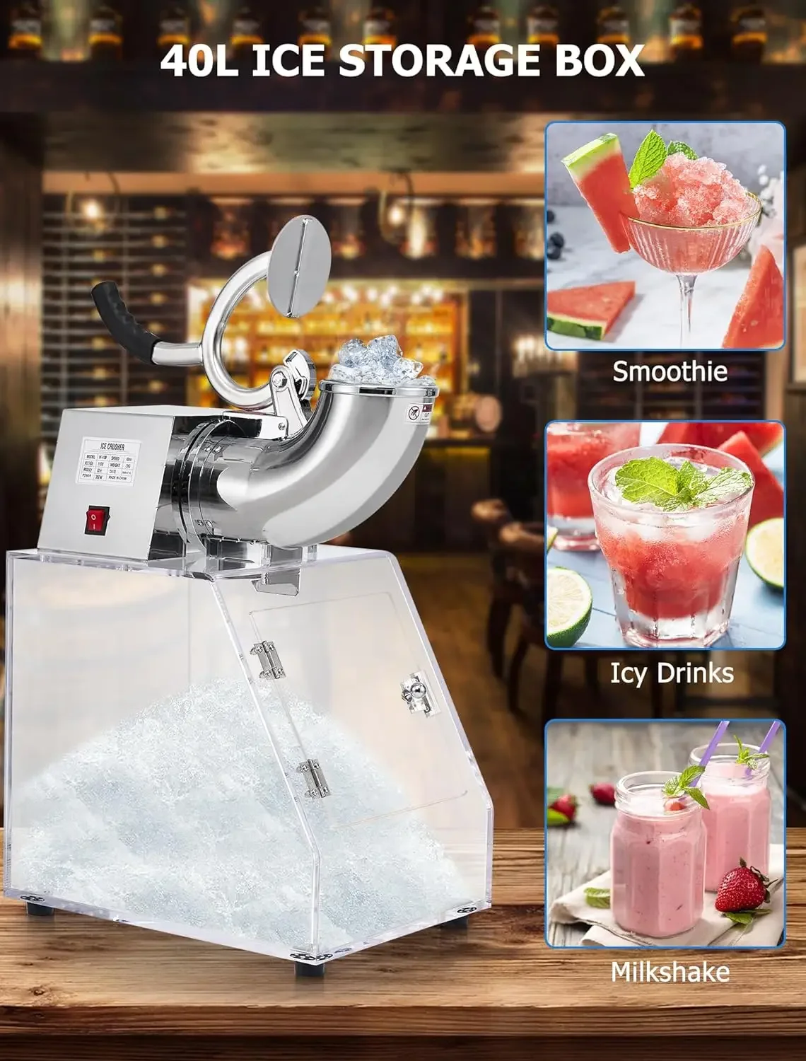 Attractive Price Electric Ice Shaver Machine Maker Commercial Block Ice Shaver Machine For Restaurant