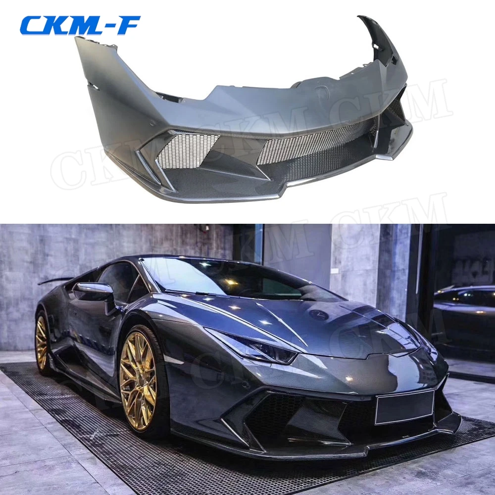 

Carbon fiber FRP Front Bumper Head Hugger Mesh Grills Guard case For Lamborghini Huracan LP610 LP580 Facelift V Style Body Kits