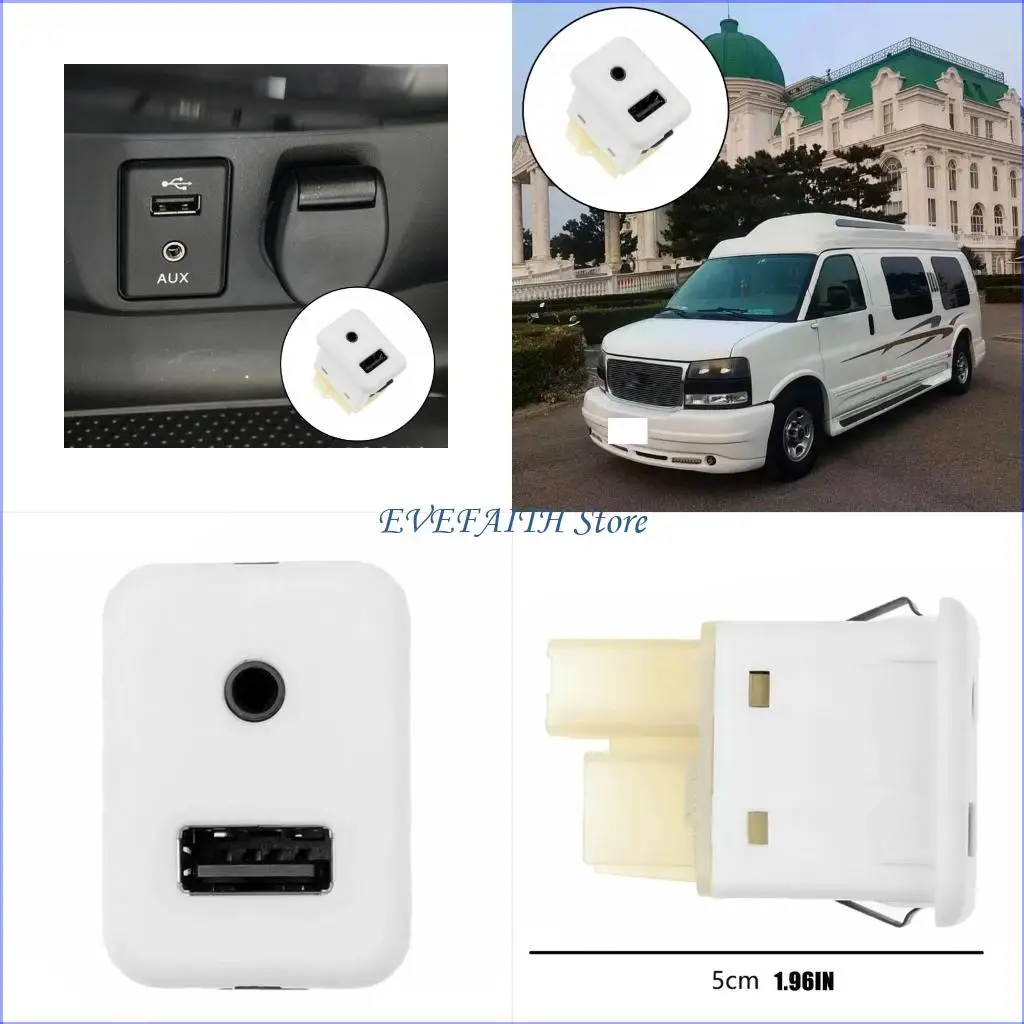 

124B 20870101 Car AUX USB Port Adapter Replacement Adapter Enduring