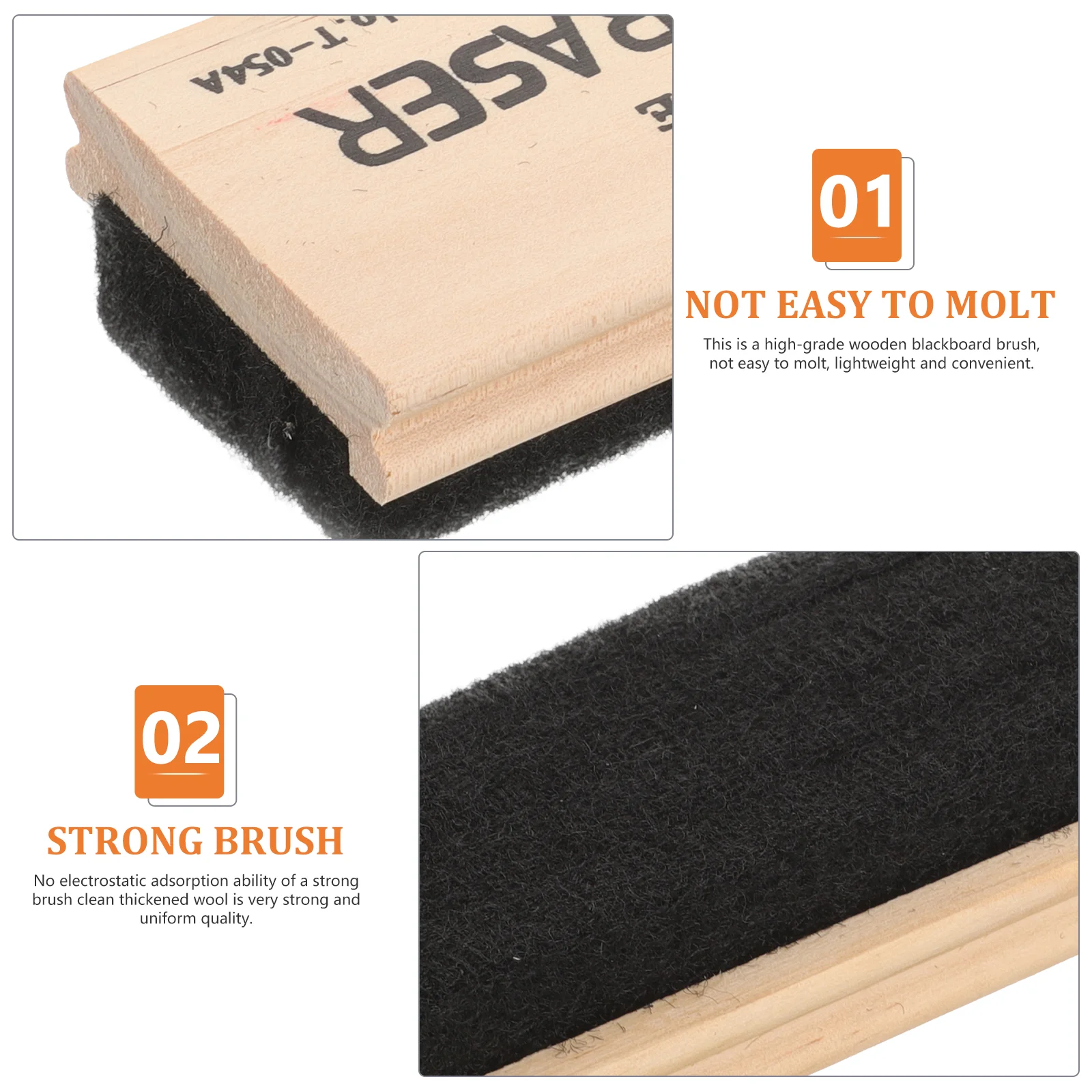 2 pezzi di gomma per lavagne, lavagne per aula, ufficio, in legno per