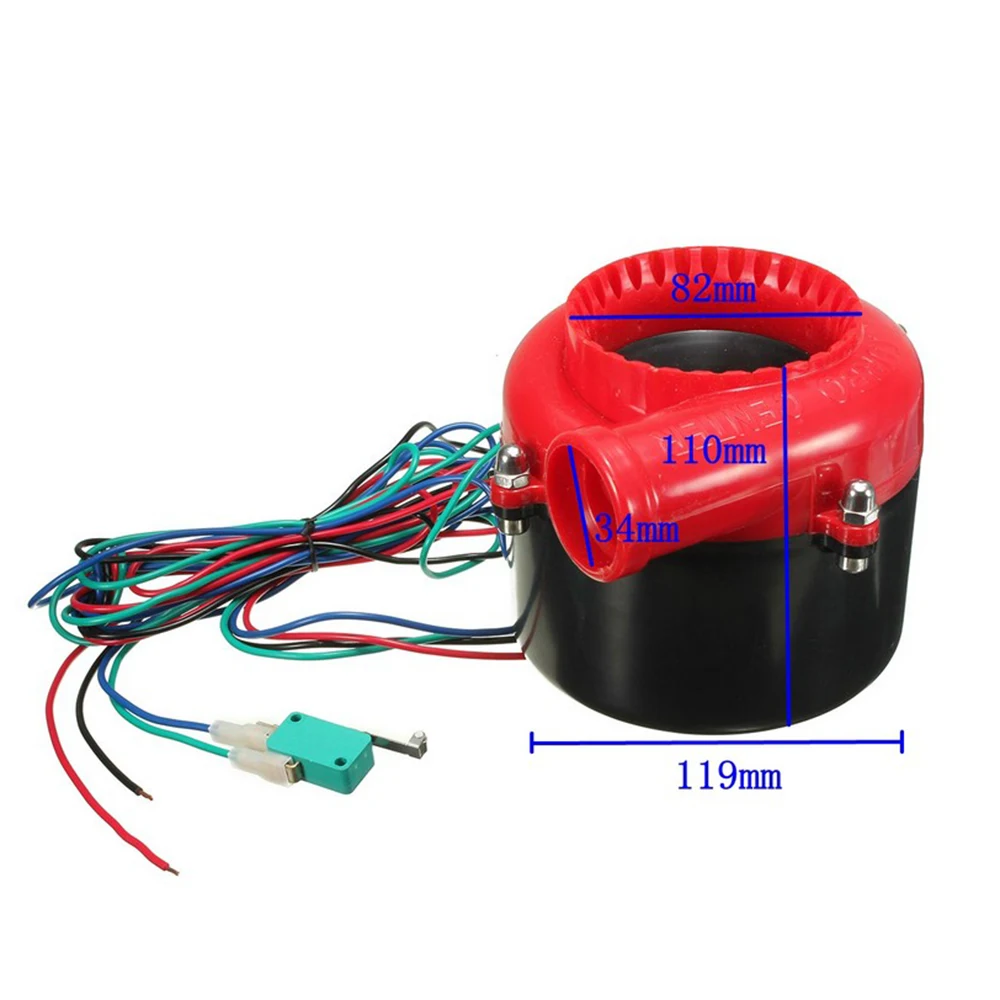 

Universal Car Fake Dump Electronic Turbo Blow Off Hooter Valve Analog Sound BOV Electronic Relief Valve Red