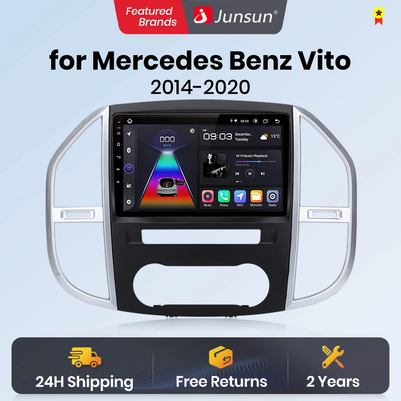 Junsun Wireless CarPlay Android Auto for Mercedes Benz Vito W447 2014-2020 GPS Car Radio Car Intelligent Systems Smart Autoradio