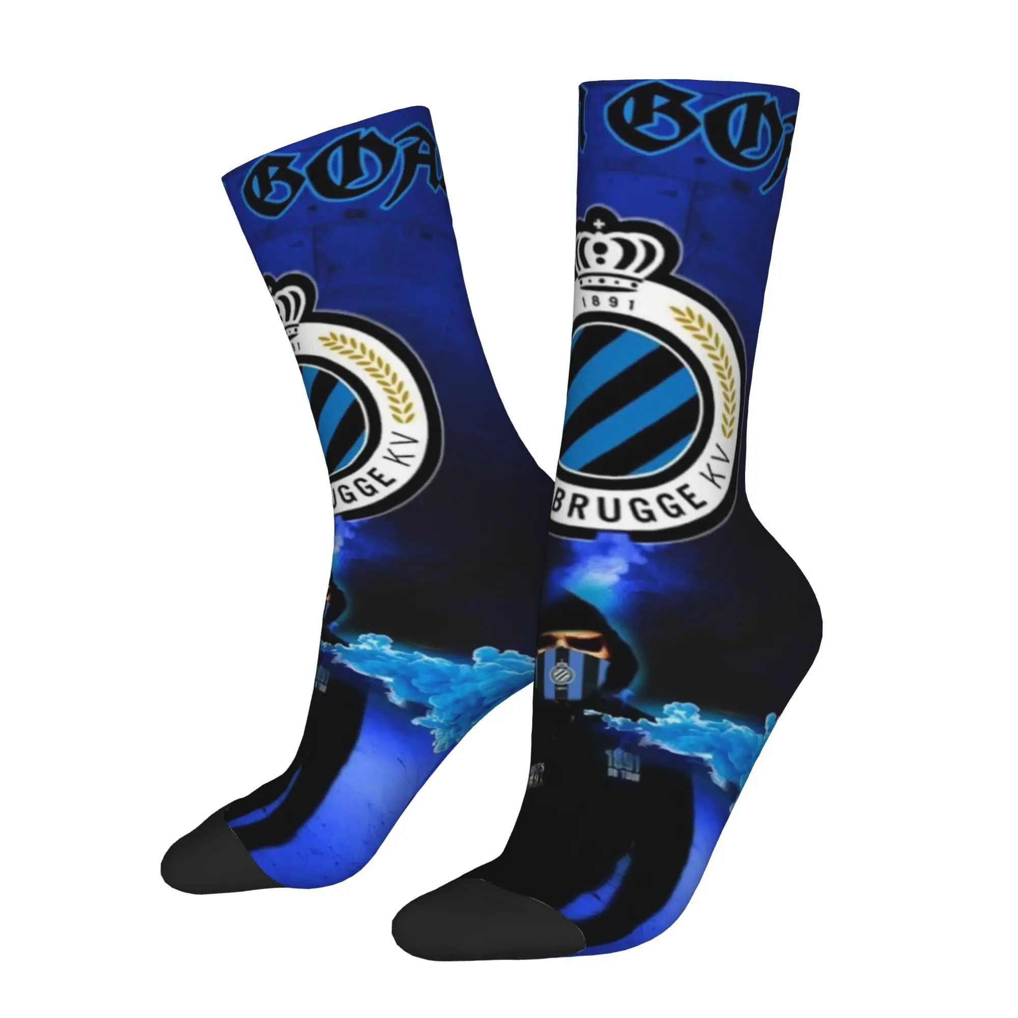 Hip Hop Vintage Club Brugge Crazy Men's compression  Socks Unisex Club Brugge Harajuku Seamless Printed Funny Novelty Crew Sock