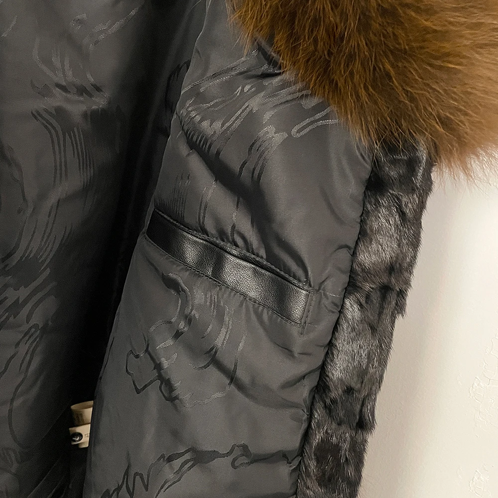 MENINA حار بيع أزياء المرأة نمط قصير شتاء جديد المستوردة معطف فرو المنك حقا نوبل الثعلب الفراء طوق ومعاطف فرو المنك