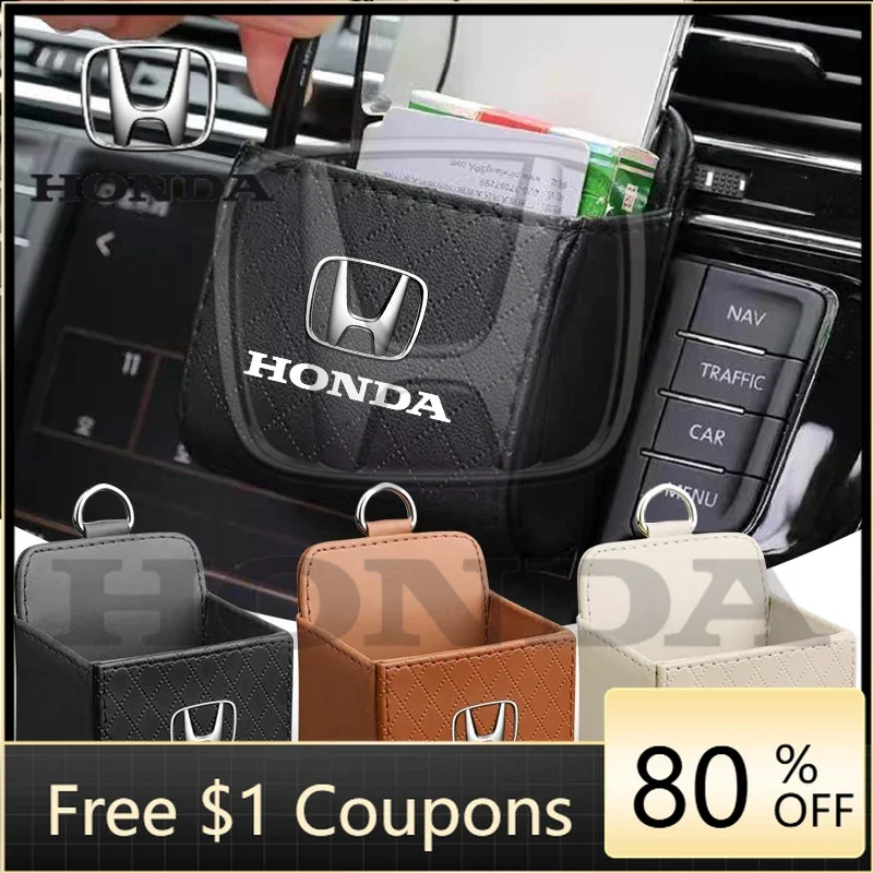 

2026 Hot For Honda 2025 Hot Car Storage Bag Car Organizer Air Vent Car Styling Dashboard Hanging Box Phone For Honda Civic Mugen