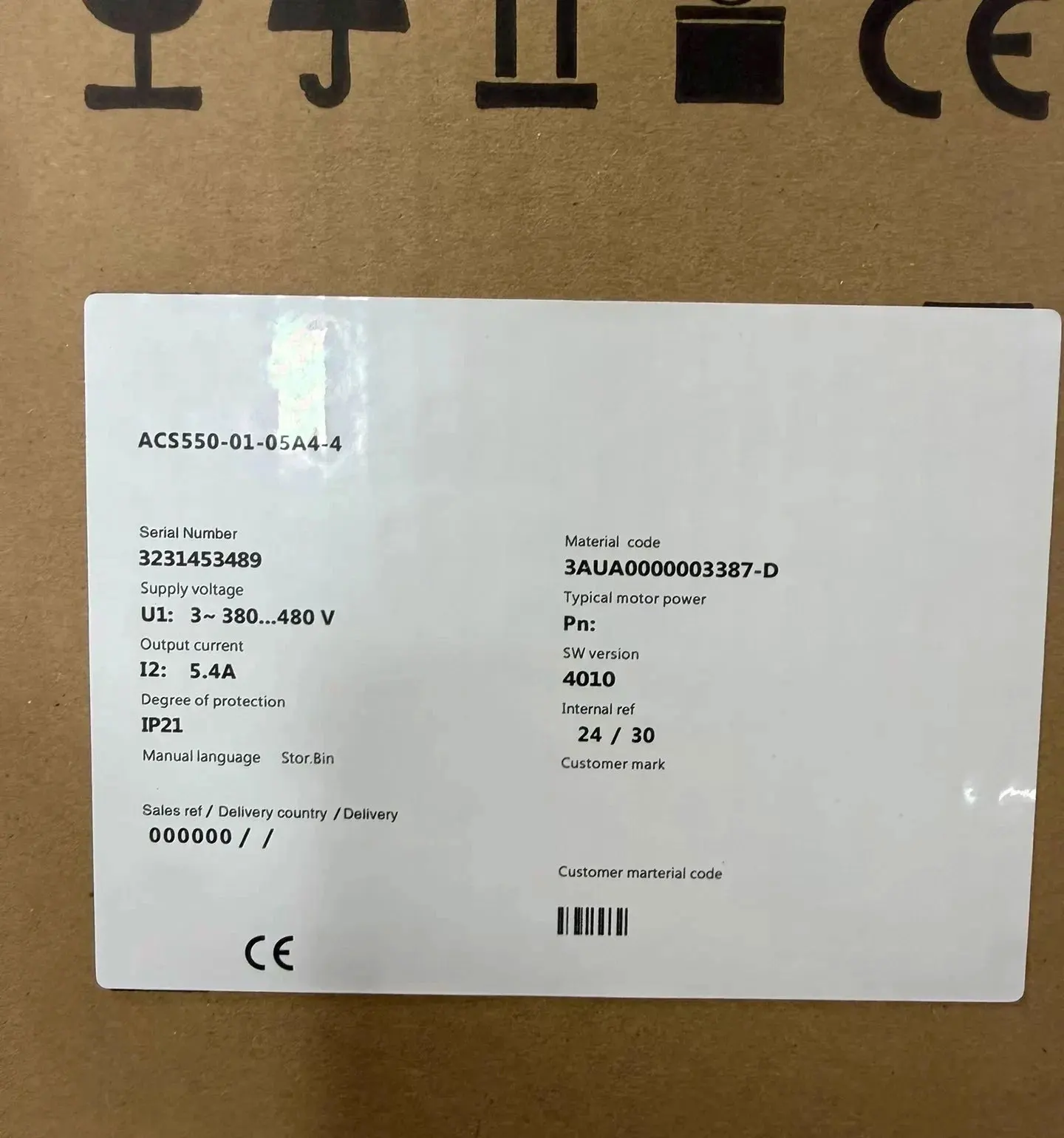 Brand New original ACS550-01-05A4-4 inverter  One-year warranty