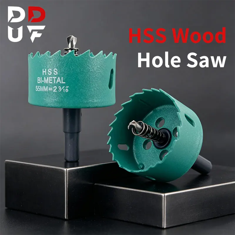 DDUF M42 Bi-Metal Hole Saw Drill Bits 16-200mm Precision Tool for Drywall Lamp Mount Wood Plastic Panel Boring Work