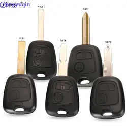 jingyuqin 2 Buttons Remote Car Key Case Shell Fob For Citroen C1 C4 XSARA Picasso Fit Peugeot 106 107 207 307 407 206 306 406