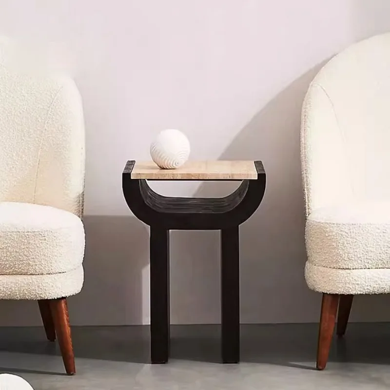 Table de chevet table d'angle en bois massif