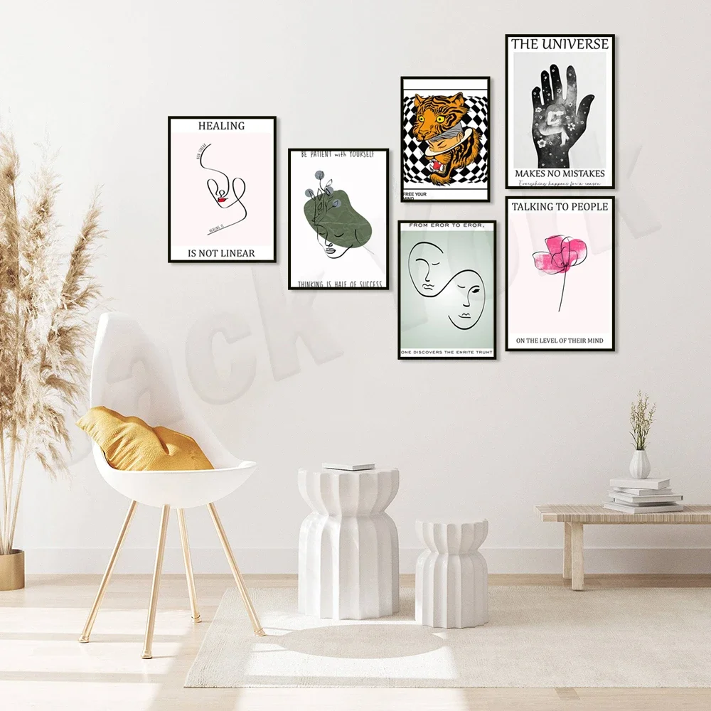 اقتباس فرويد، كن بالصبر بنفسك، ملصق الصحة العقلية، ديكور مكتب معالج بالتشاور العلاجي، طباعة عالم النفس الهادئ #3