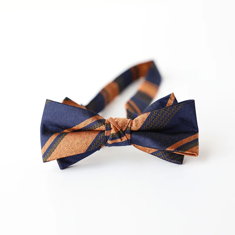 Nministériels d Papillon à Rayures Rouges et Brunes pour Adulte, Gentleman, Marié, ixde Mariage, Banquet, Style Coréen, Nouveauté