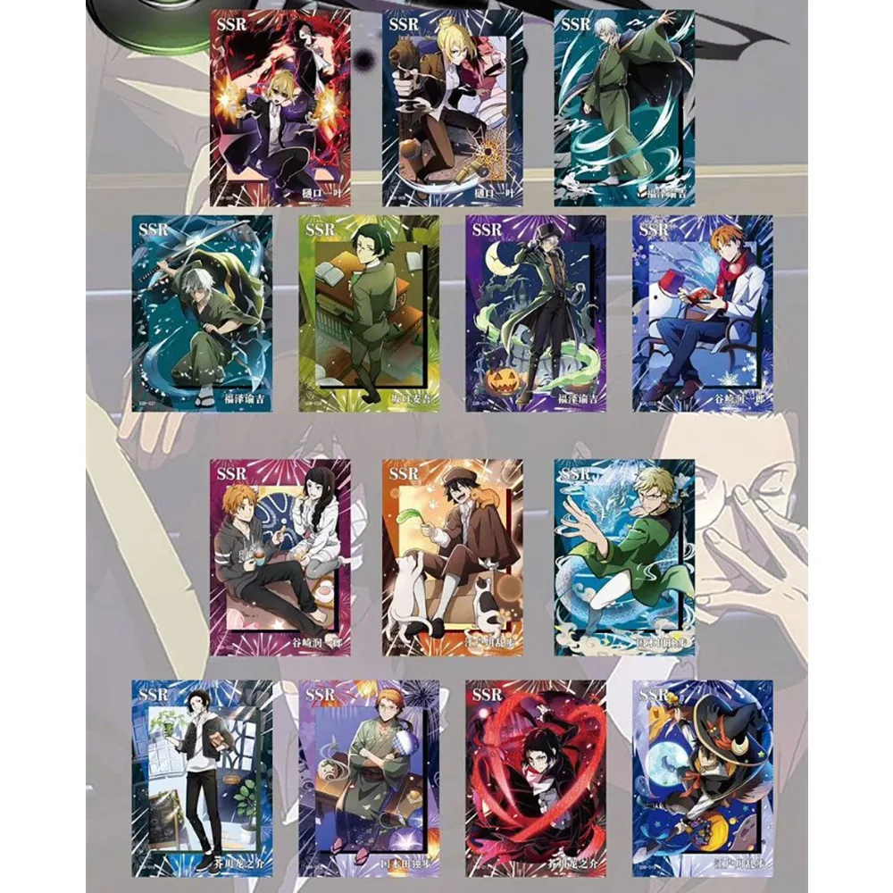 Bungo Stray Dogs Anime Battle Collection Cards Character Trendy and Exquisite Cool Hot Stamping Gold Cards Children Xmas Gifts
