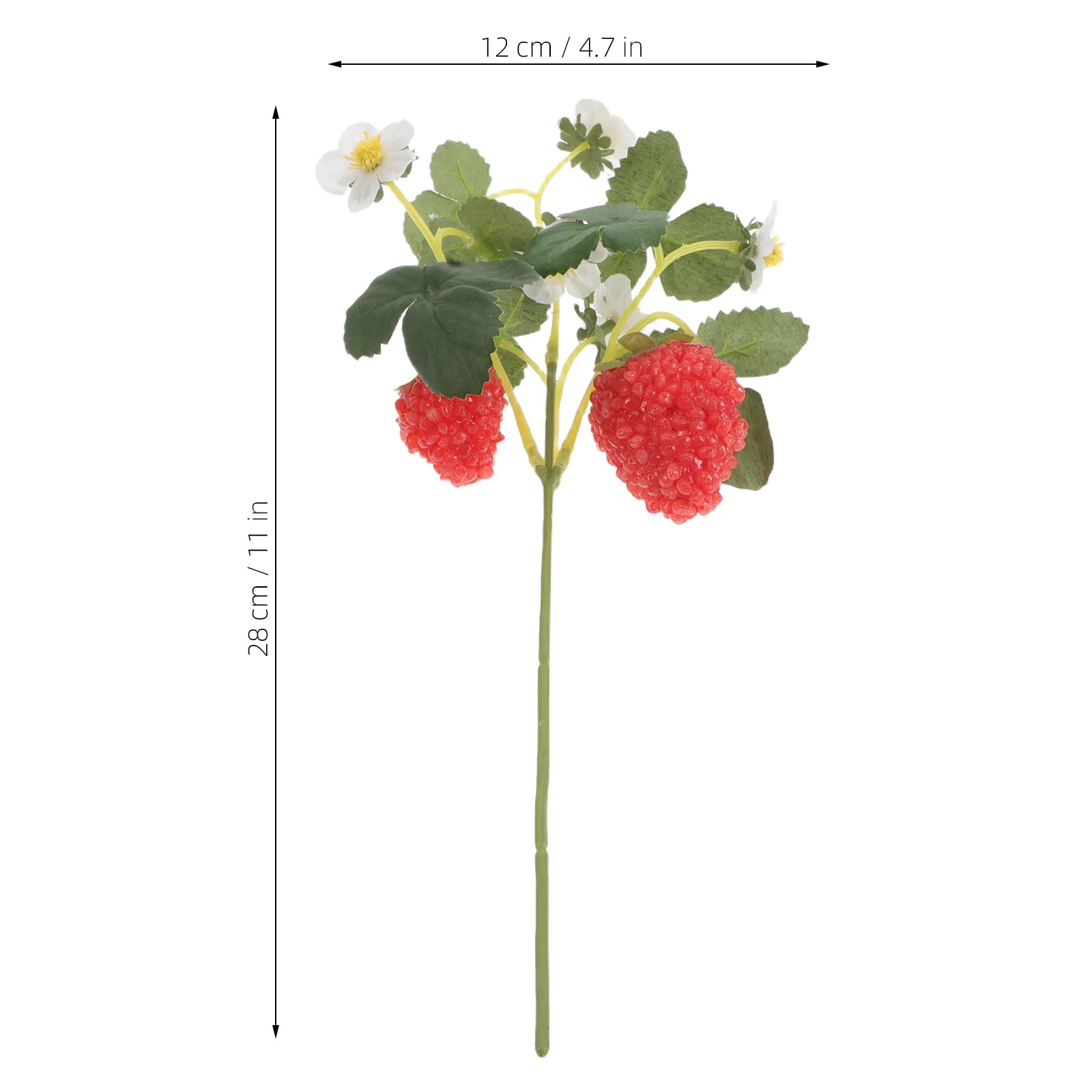 5 قطعة جذع الفراولة الاصطناعية فو الفاكهة يختار نبات واقعي الديكور التصوير الدعائم حديقة المنزل الزفاف الأزهار #3