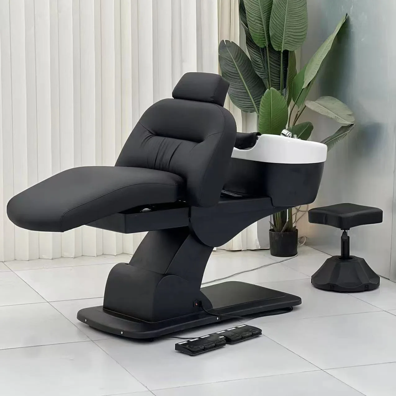 Barber Shop Hair Salon Electric Lifting Rotary Shampoo Bed Multifunctional Hair Bed